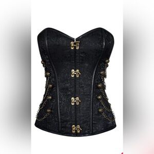 Steampunk Overbust Corset Size M, 6-8 US, B-C Cup